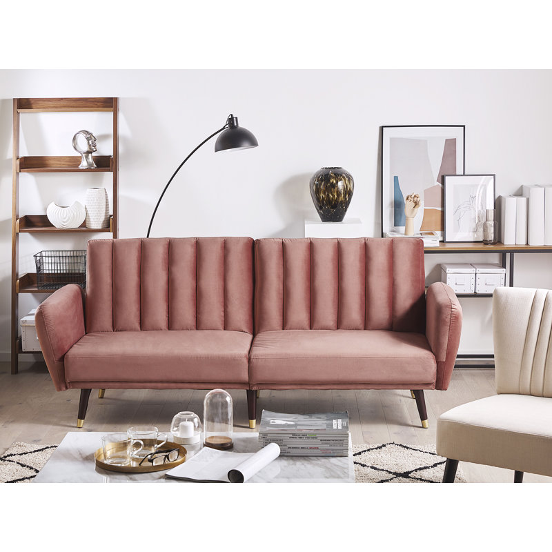 Fawcett 3 Seater Sleeper, Pink 100% Polyester