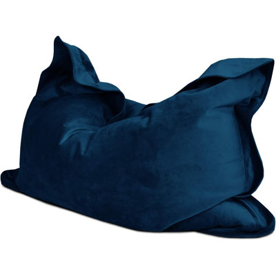 rucomfy Beanbags Luxury Velvet Junior Squashy Squarbie Bean Bag. Kids Lounger for Bedroom or Play Room. Childrens Large Plush Floor Cushion - 125 x 100cm