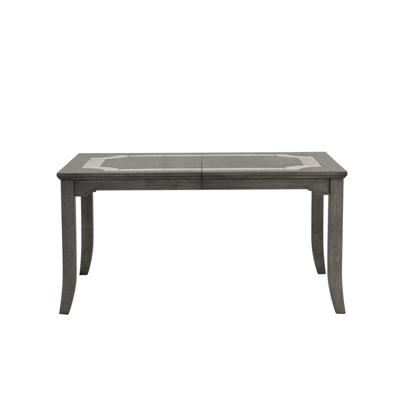 Dabbs Wood Rectangle Dining Table In Gray