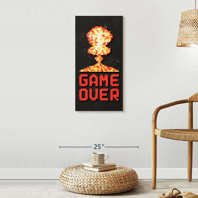 Jeu vidéo sur toile, H 30 po x l 15 po x P 1,25 po