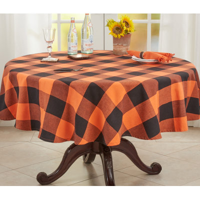 Harvest Plaid 100% Cotton Square Tablecloth