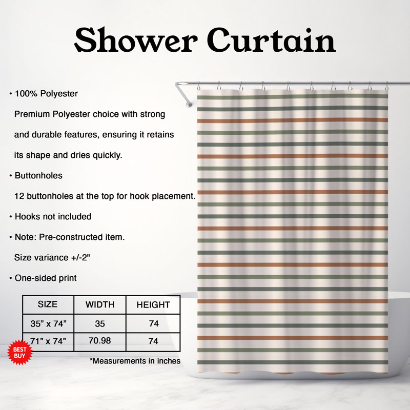 Rideau de douche Terra Cotta Lattice - Premium, H 74 po x l 71 po