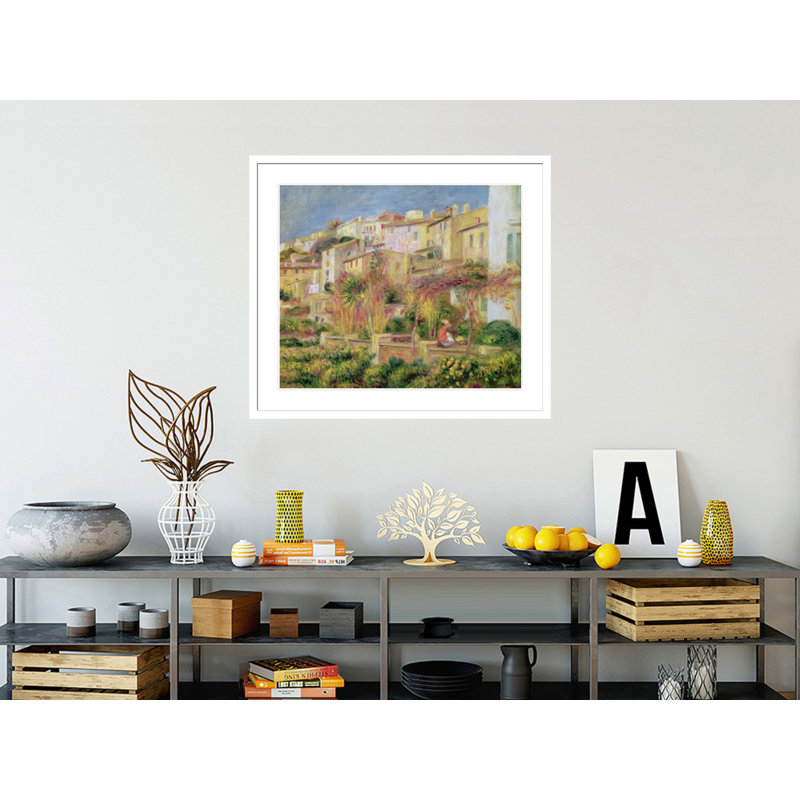 «Terrace in Cagnes» par Pierre-Auguste Renoir, impression giclée encadrée, H 33,5 po x l 38,35 po
