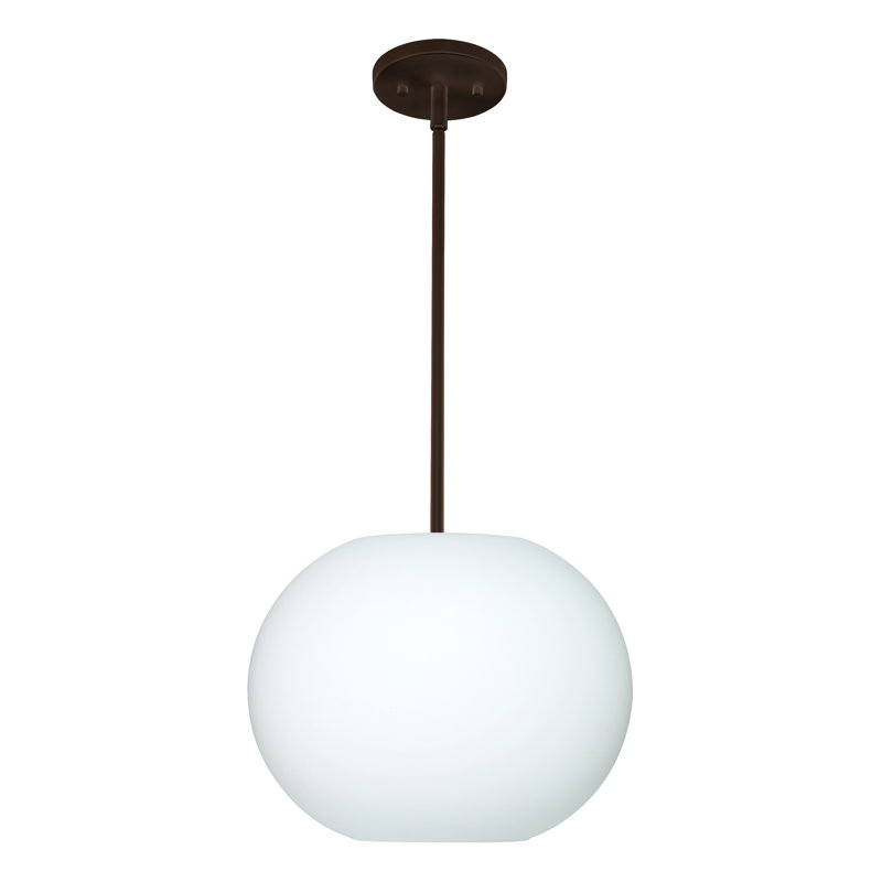 Jordo 1 - Light Single Pendant, Bronze, Opal Matte, LED