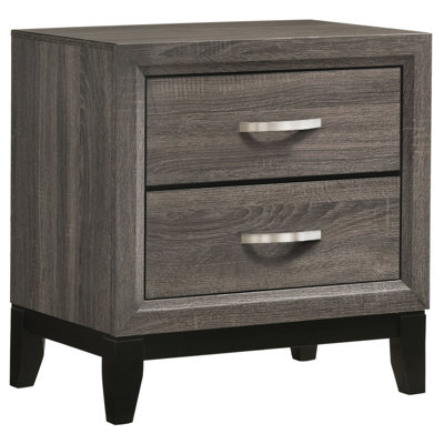 Stephan Grey Oak 2-Drawer Nightstand
