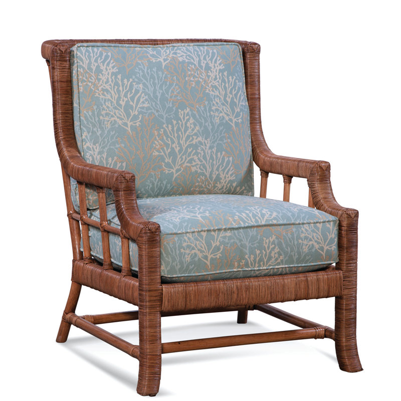 Lafayette Armchair, Havana, Denim Stripe, 0206-61