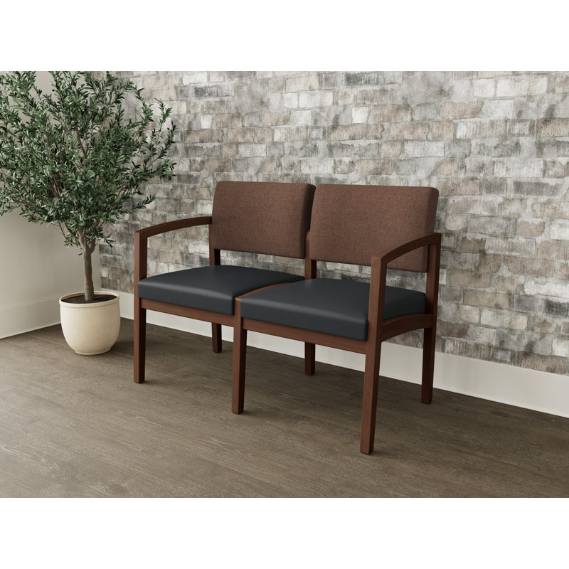 Lenox 2-seater tandem chair, Noyer Riftwood, Archetype Cafe / Modena Graphite