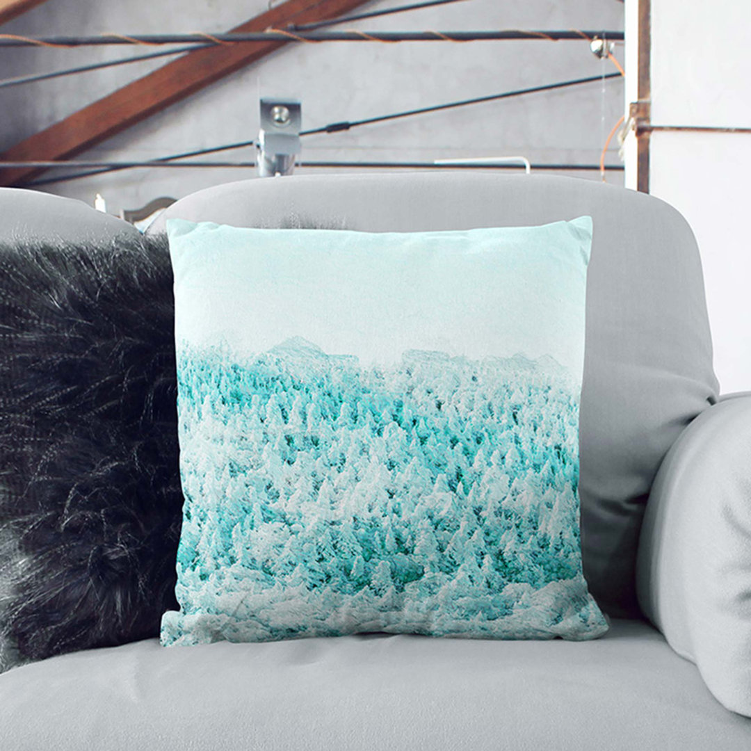 A Winter Forest Cushion with Filling