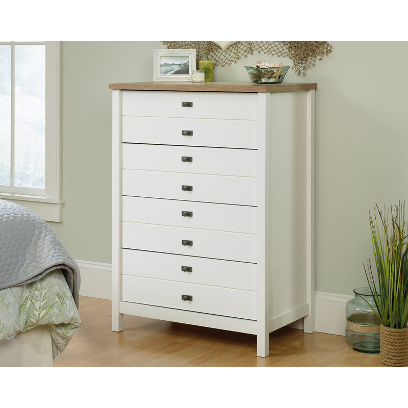 Commode 4 tiroirs Villeparis, Blanc doux