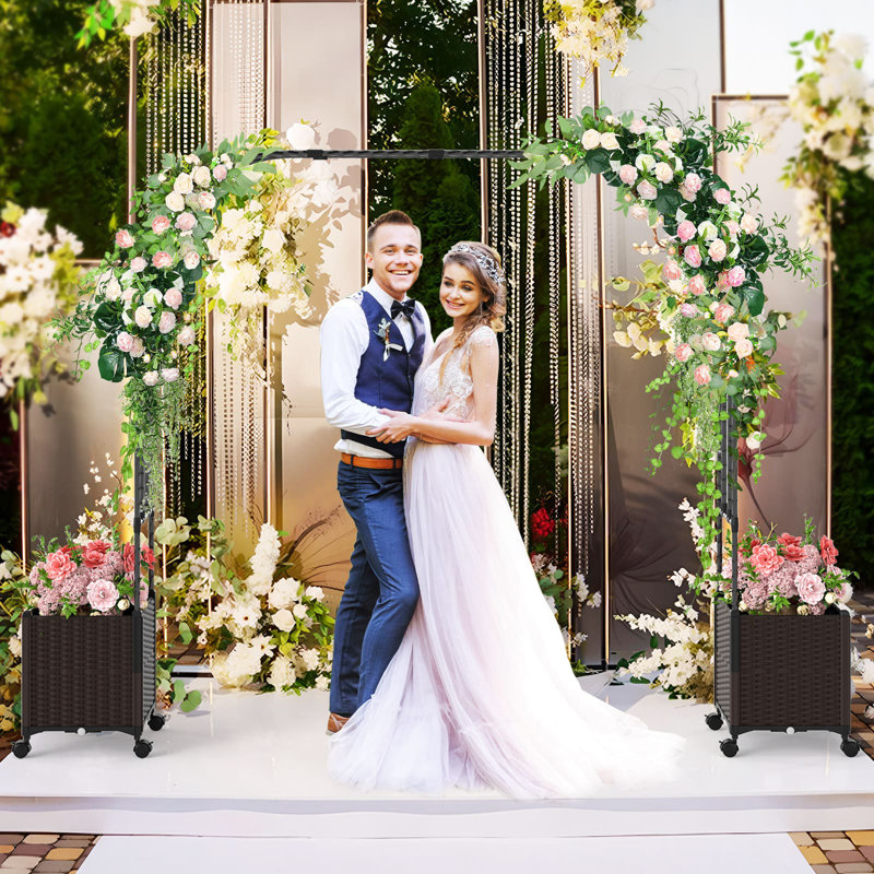288cm W x 40cm D Arbour in Black