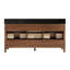 72" EBONY DOUBLE SINK VANITY DARK FINISH WITH WK-72 TOP 2" THICK BLACK NATURAL TOP-1078372329-1078372335