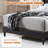 Platform Bed Frame With Upholstered Wingback Headboard-82878147-82878144