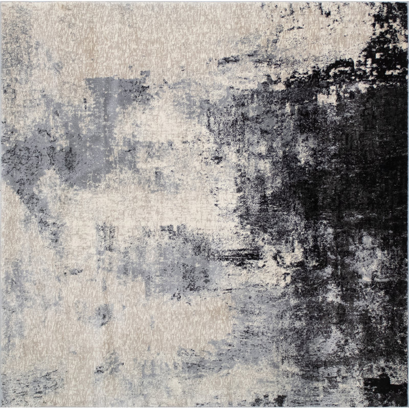 Kelson Abstract Indoor Rug, Square 5'1" x 5'1"