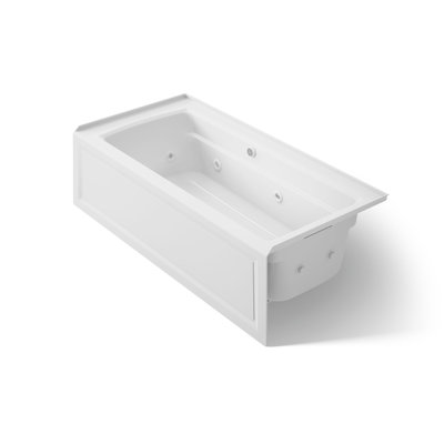 Archer 66" x 32" alcove whirlpool bath with Bask heated surface, right drain