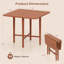 Foldable Dining Table for 2-4 People Extendable Table with Rubber Wood Legs Brown-118773699