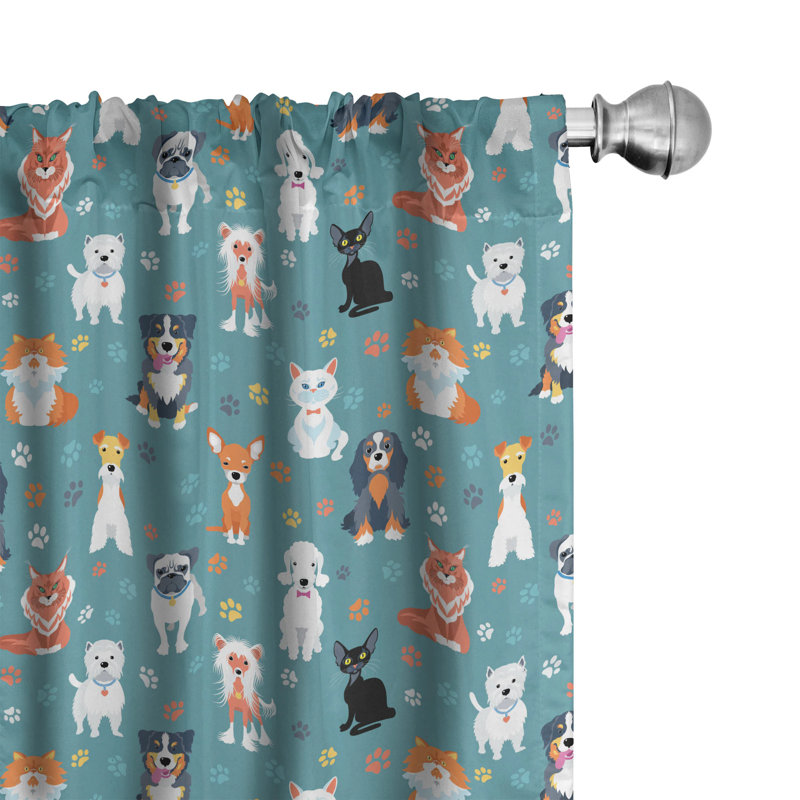 Semi-Sheer Rod Pocket Curtain Panels, 28" x 63"