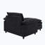Fauteuil surdimensionné avec repose-pieds Chenille-301070760