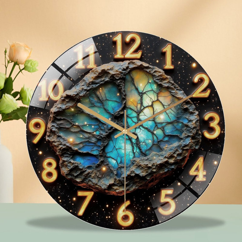 Horloge murale en verre Cosmic Geode