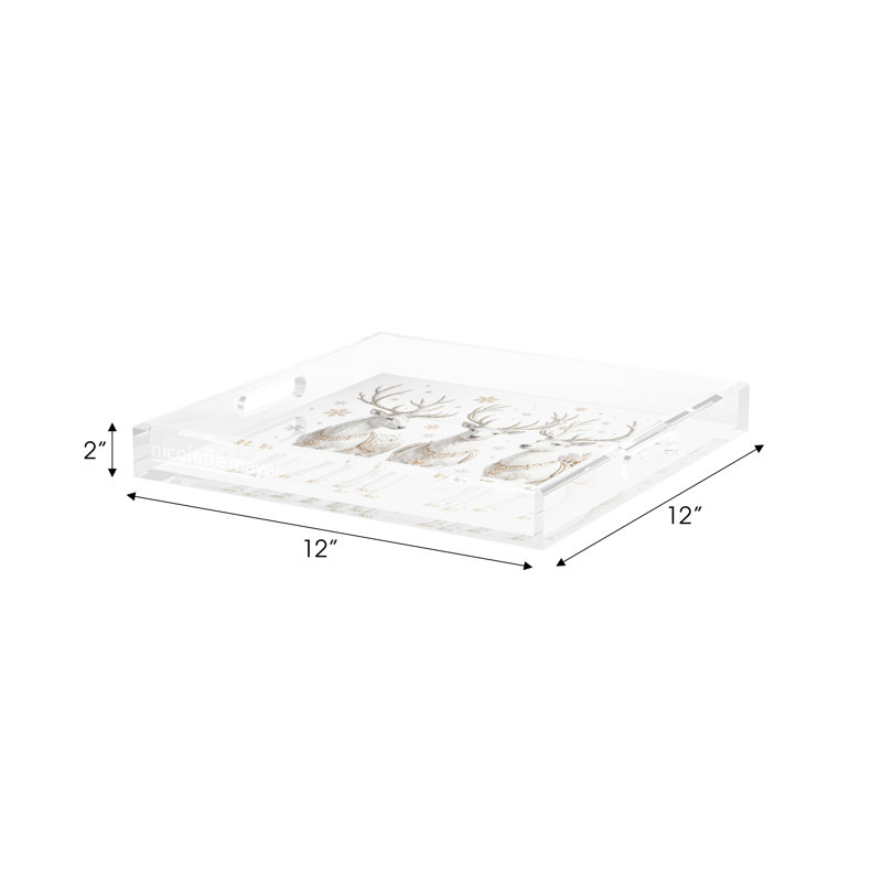 Square Decorative Tray, 12"W x 12"D