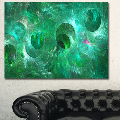 « green fractal glass texture », impression sur toile tendue