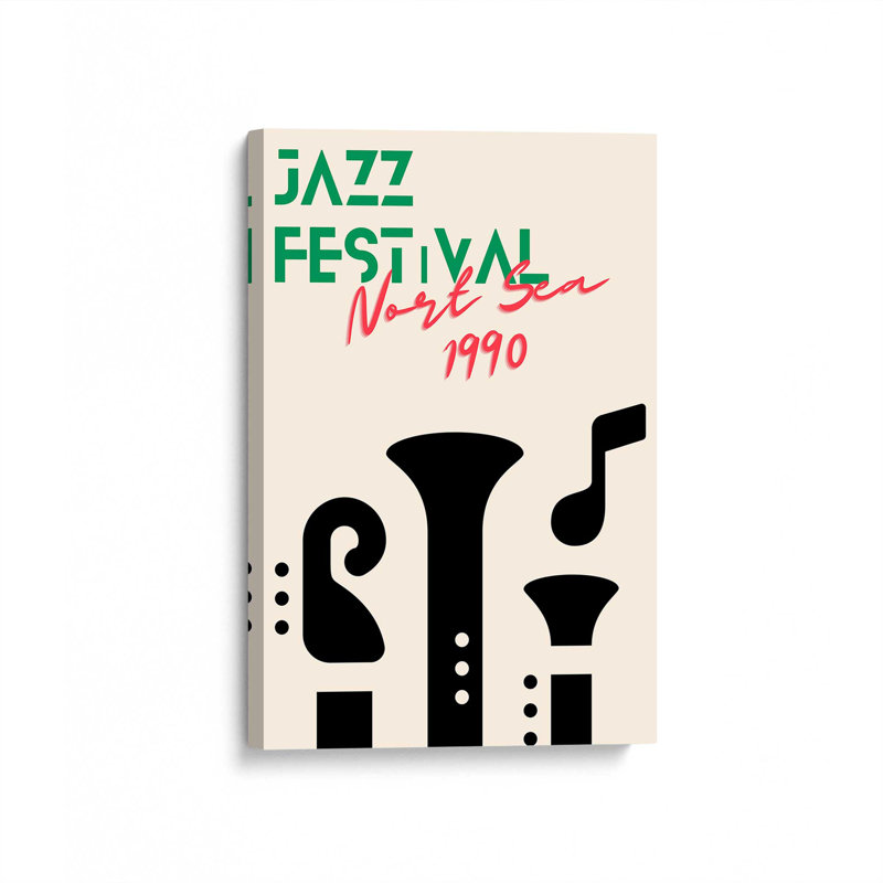 «Jazz Festival 1990», affiche sur toile tendue, H 12 po x l 8 po