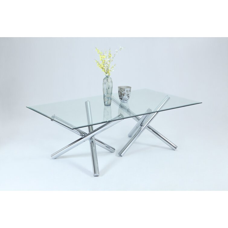 Yasmin Glass Dining Table by Chintaly