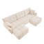 Canapé modulaire 3 places en U avec 2 repose-pieds et coussins-884683348