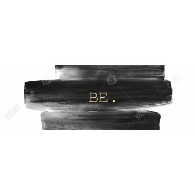 Be. Art sur toile noir minimaliste pour une décoration intérieure élégante