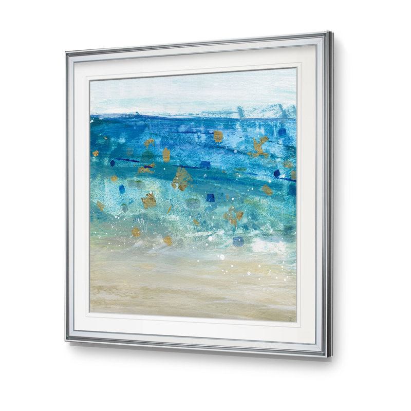 «Sea Glass Summer II», reproduction, H 27 po x l 27 po x P 1,5 po, Cadre argenté