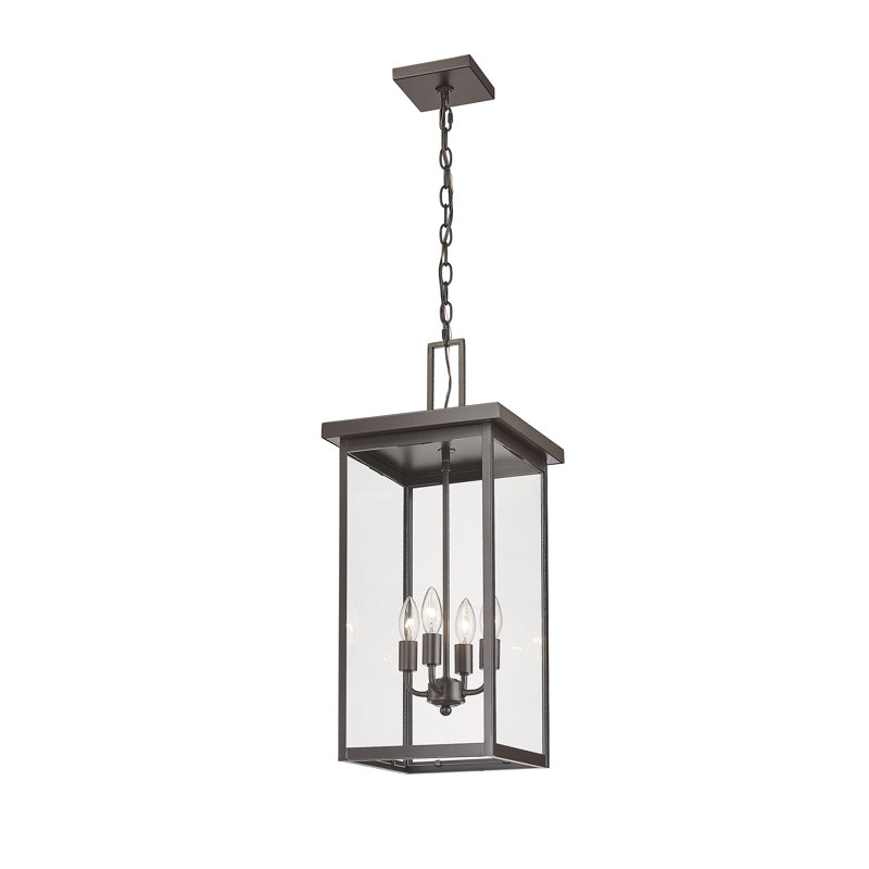 Osakis 4 Light 11" Wide Outdoor Pendant, Powder Coated Bronze