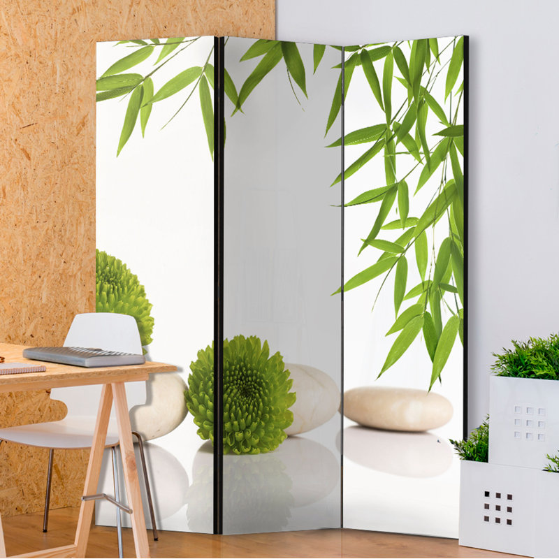 Makou 172cm H Solid Wood Folding Room Divider, 3
