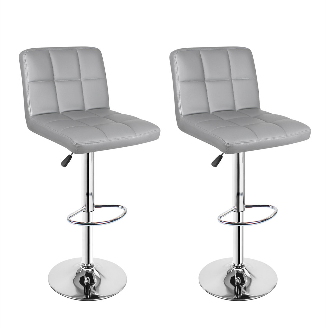 Danicka Height Adjustable Swivel Bar Stool Set of 2