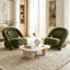 Chaise d'appoint moderne en velours sans accoudoirs 30 po avec mousse haute densité-130583691