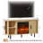 55" Modern Fireplace Tv Stand For Tvs Up To 65", Fluted Entertainment Center With Electric Fireplace, Media Console Cabinet For Living Room-347690456-347603637