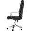 Chaise de bureau élégante avec dossier ergonomique et revêtement noir