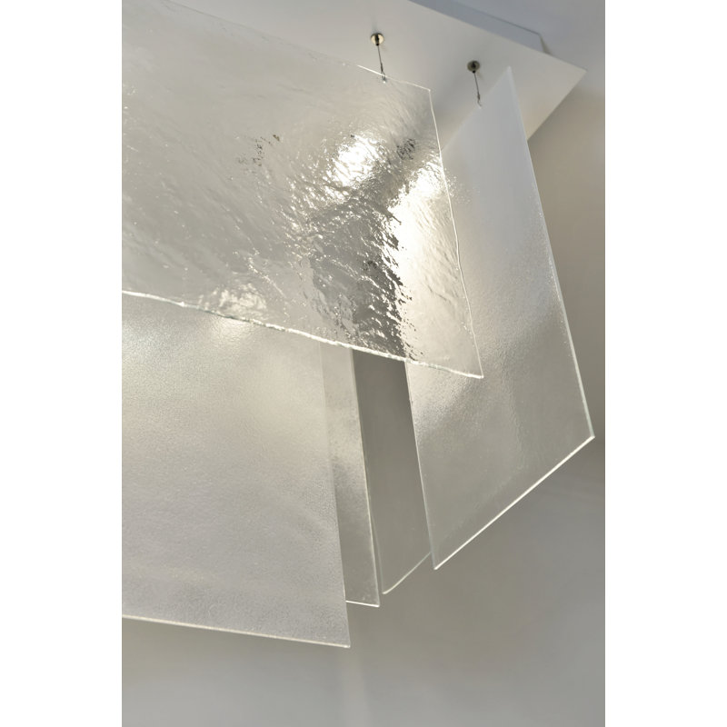 Plissé 6 - Light Glass Chandelier