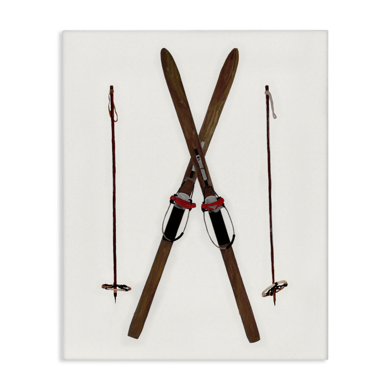 «Minimal Winter Skis» par Charity Henderson, H 40 po x l 40 po