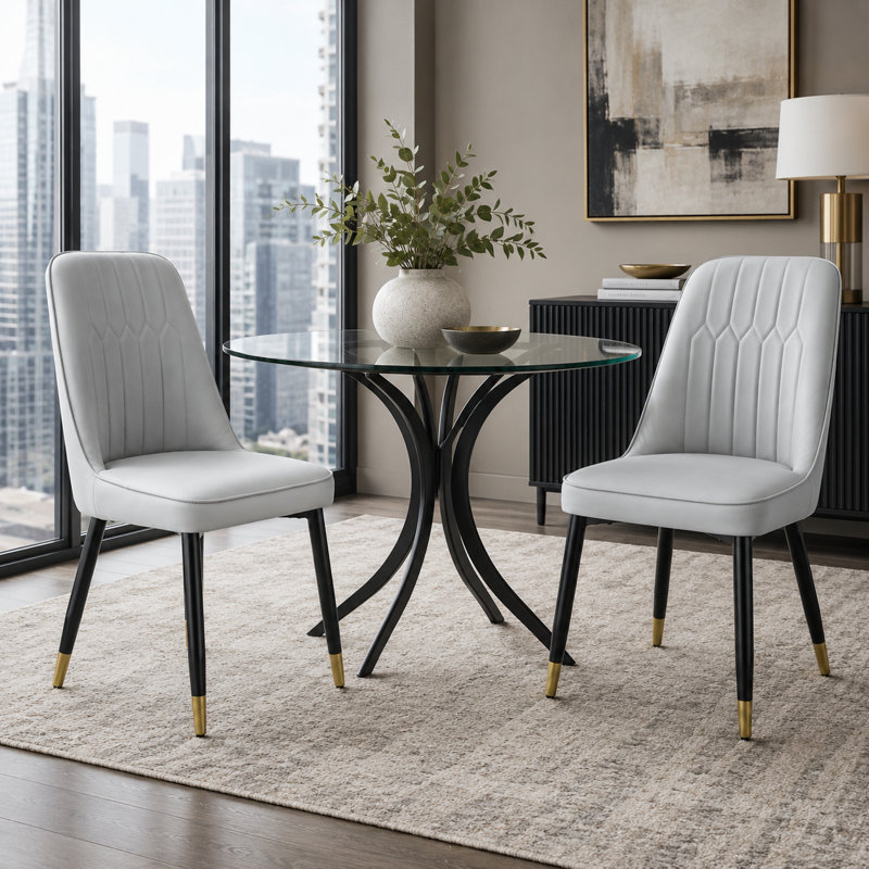 Chaise d'appoint Anareli, Gris clair