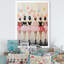 Rose Pop Art, filles, ballet - Ballet, art mural-124466123-124466125