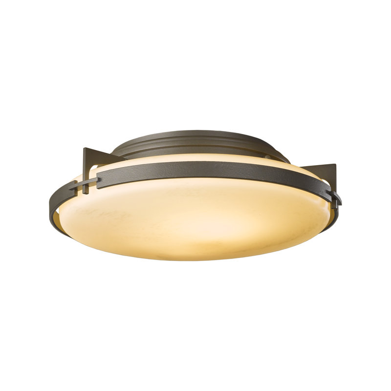 Metra 2 - Light 14.2" Flush Mount, Translucent Dark Smoke