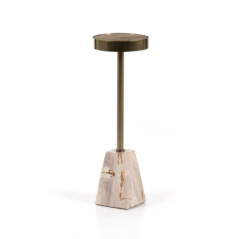 Galen End Table, Light Brown/Gold/Gray, Light Brown