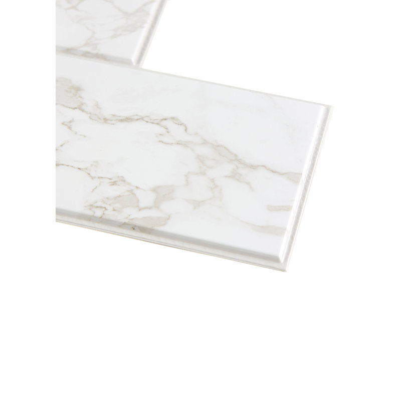 Carreaux de dosseret en marbre blanc