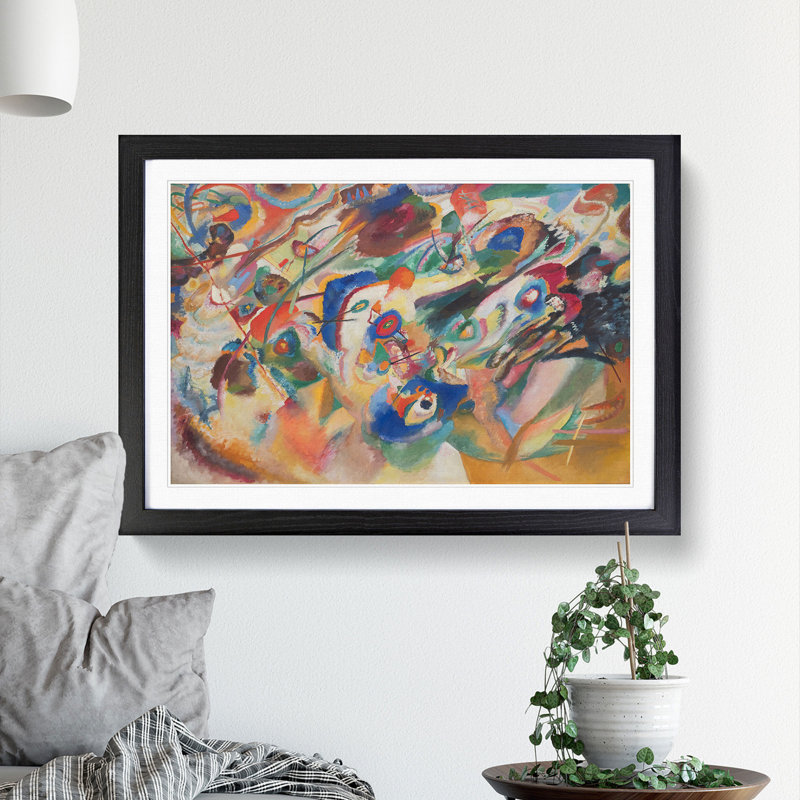 Composition VII by Wassily Kandinsky - Framed Print, Black Framed, 27cm H x 36cm W x 2cm D