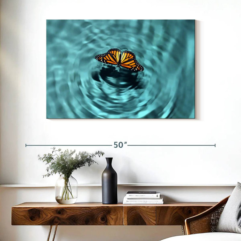 Butterfly Water, 26" H x 39" W