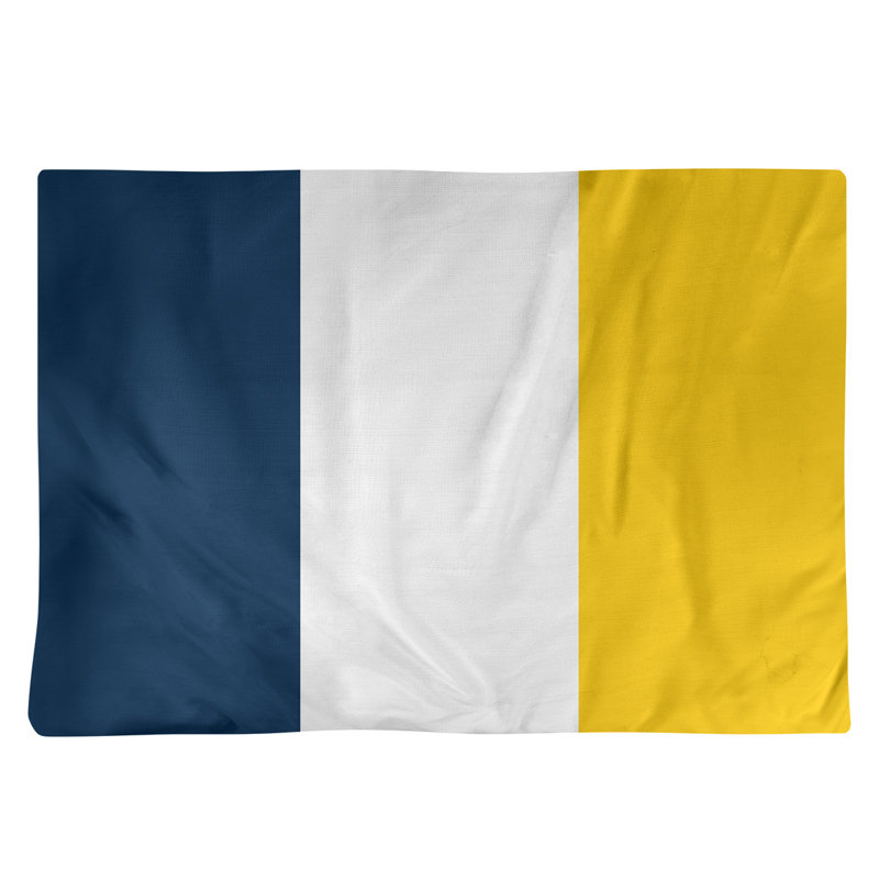 Récapitulatif de 18 po Michigan, Bleu / Jaune, Sergé de coton