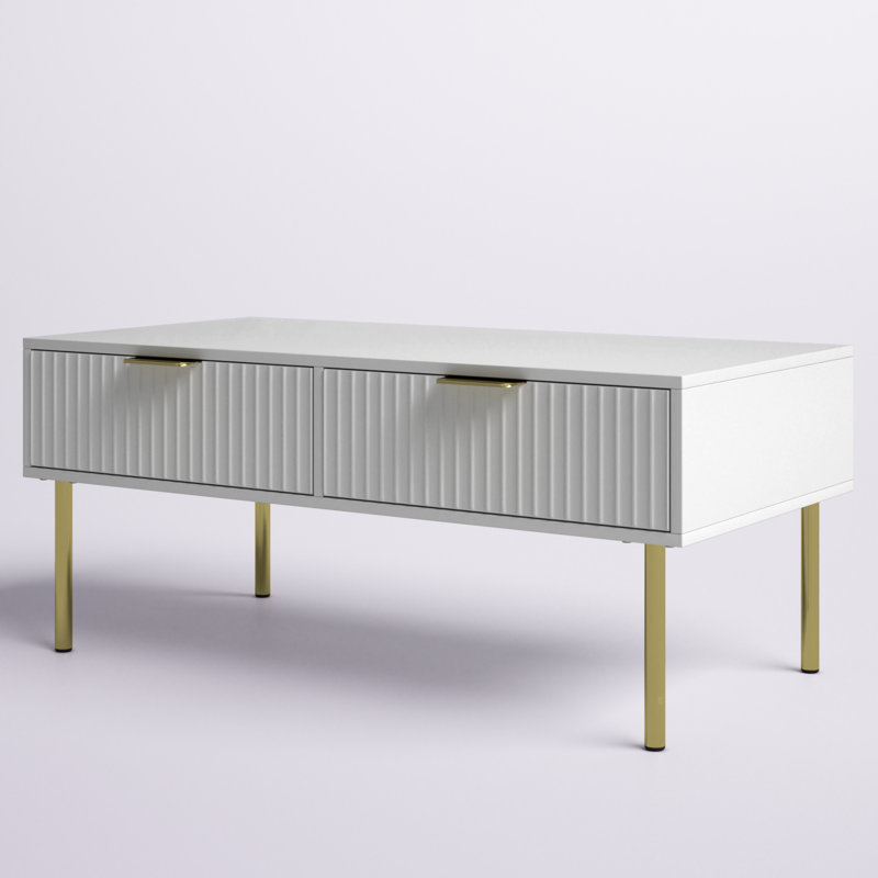 Myah Single Coffee Table, White