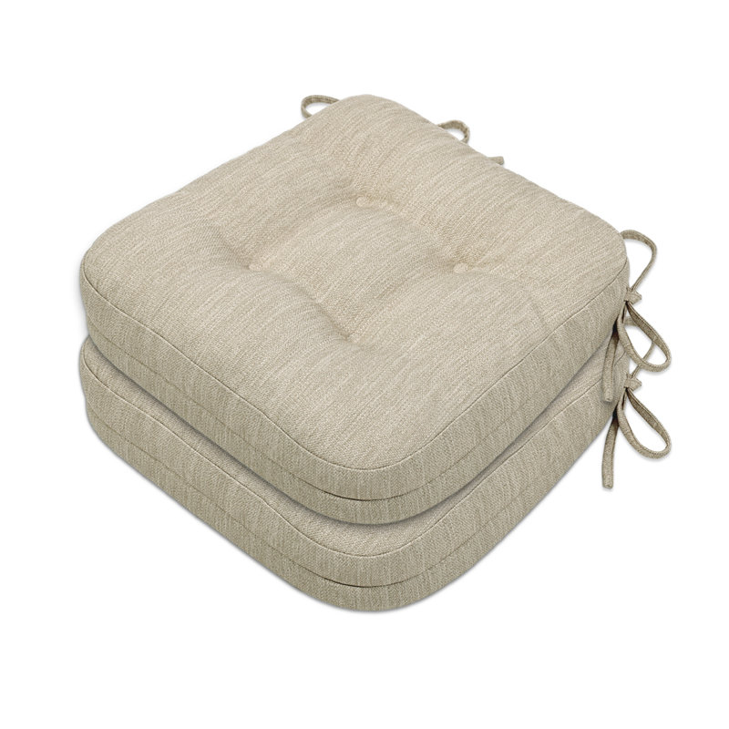 Coussins de chaise d'intérieur pour salle à manger (ensemble de 2, Beige