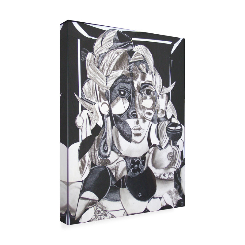 Art sur toile, noir et blanc, H 24 po x l 18 po
