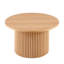 Table basse ronde en placage de bois, table basse en MDF avec base en métal, table d'appoint pour salon, salle de réception-215023182