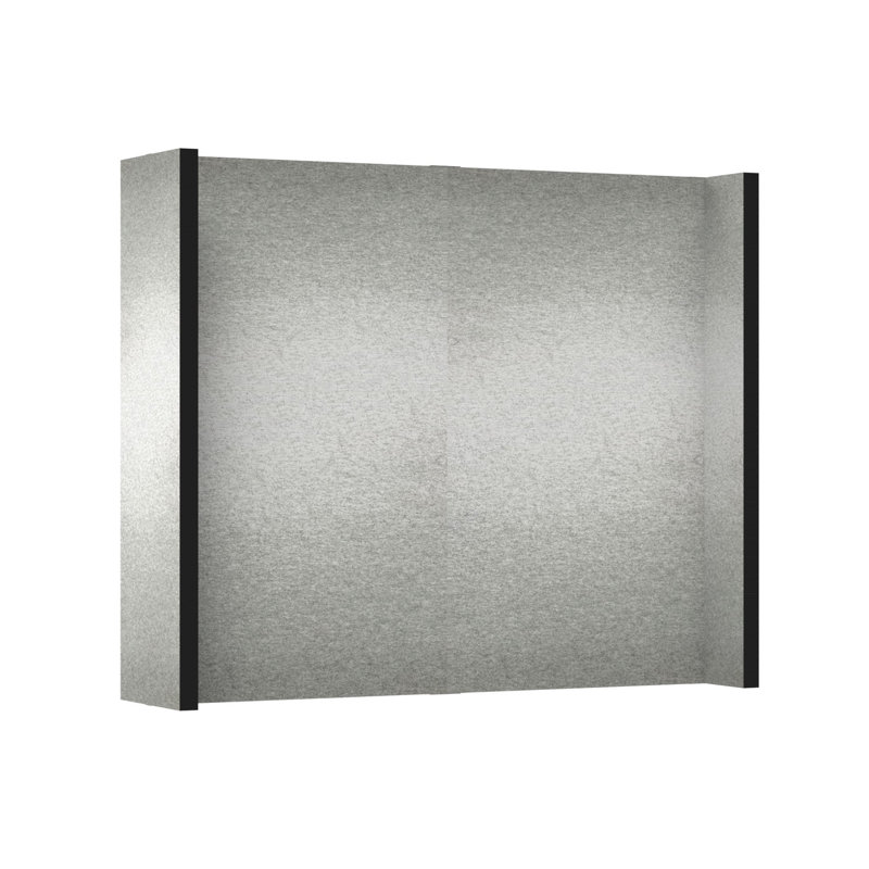 Ensemble mural modulaire de 7 pi de hauteur Everpanel - Bordure noire, 96", Gris marbre